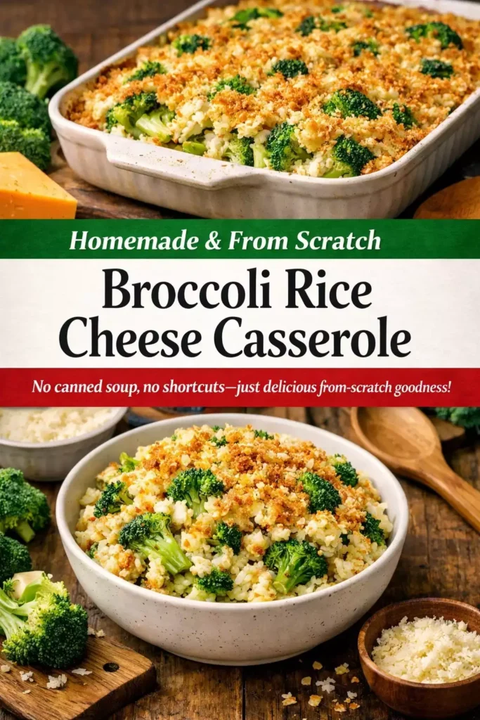 Broccoli Rice Cheese Casserole — From Scratch, No Shortcuts