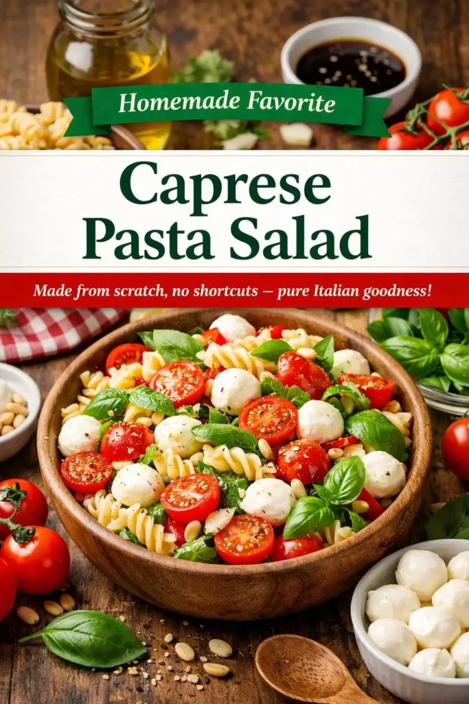 Caprese Pasta Salad — From Scratch, No Shortcuts