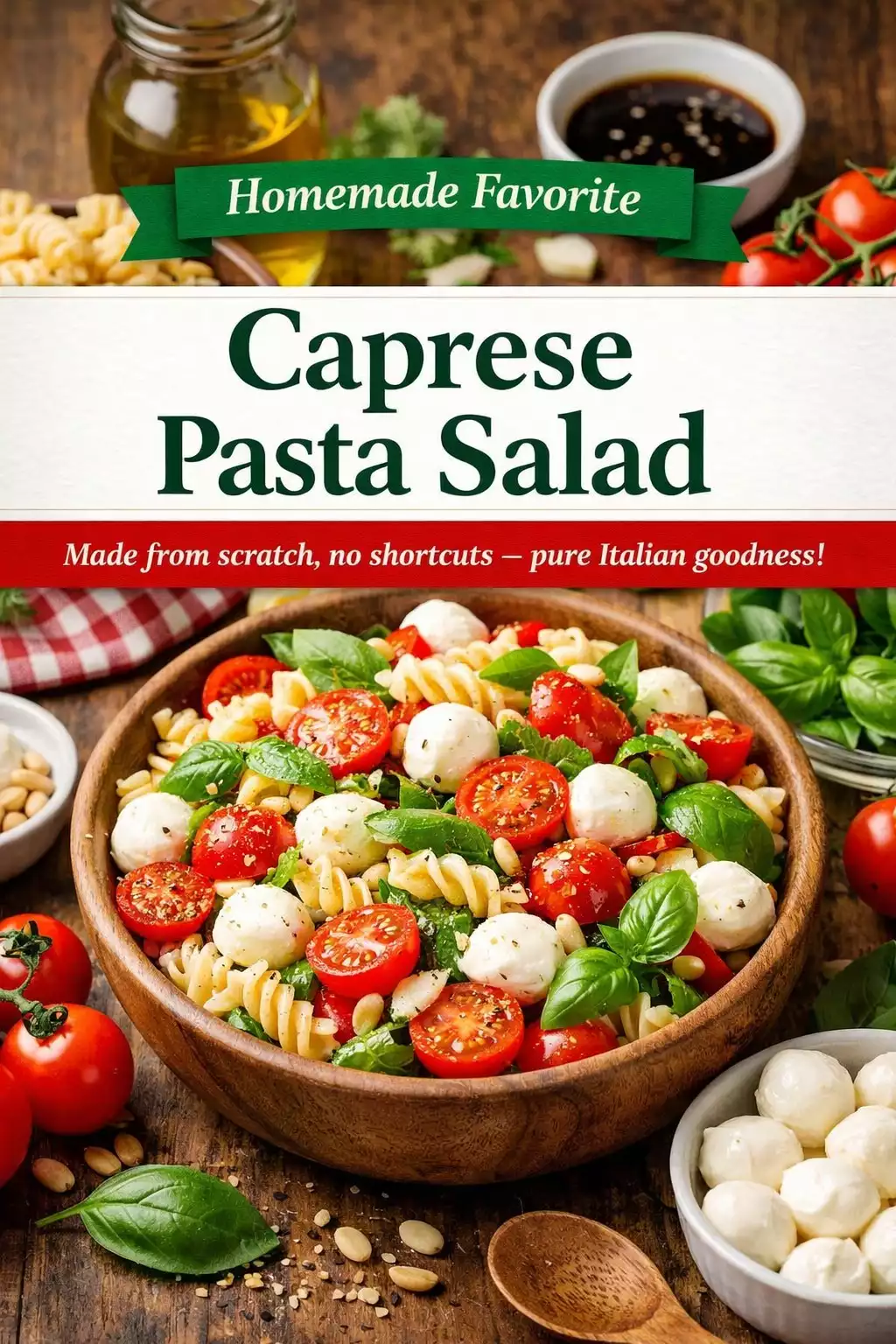 Caprese Pasta Salad — From Scratch, No Shortcuts