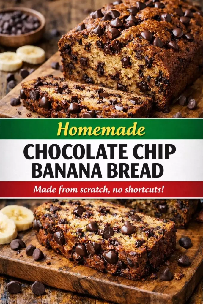Chocolate Chip Banana Bread — From Scratch, No Shortcuts