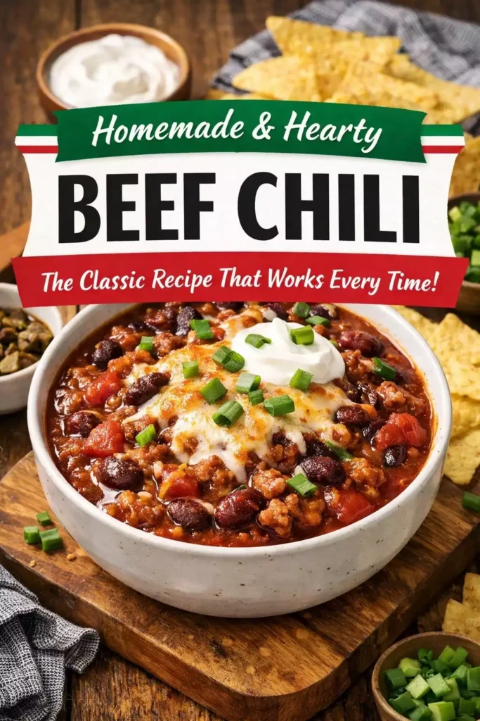 Beef Chili (Classic) Recipe That Actually Works Every Time