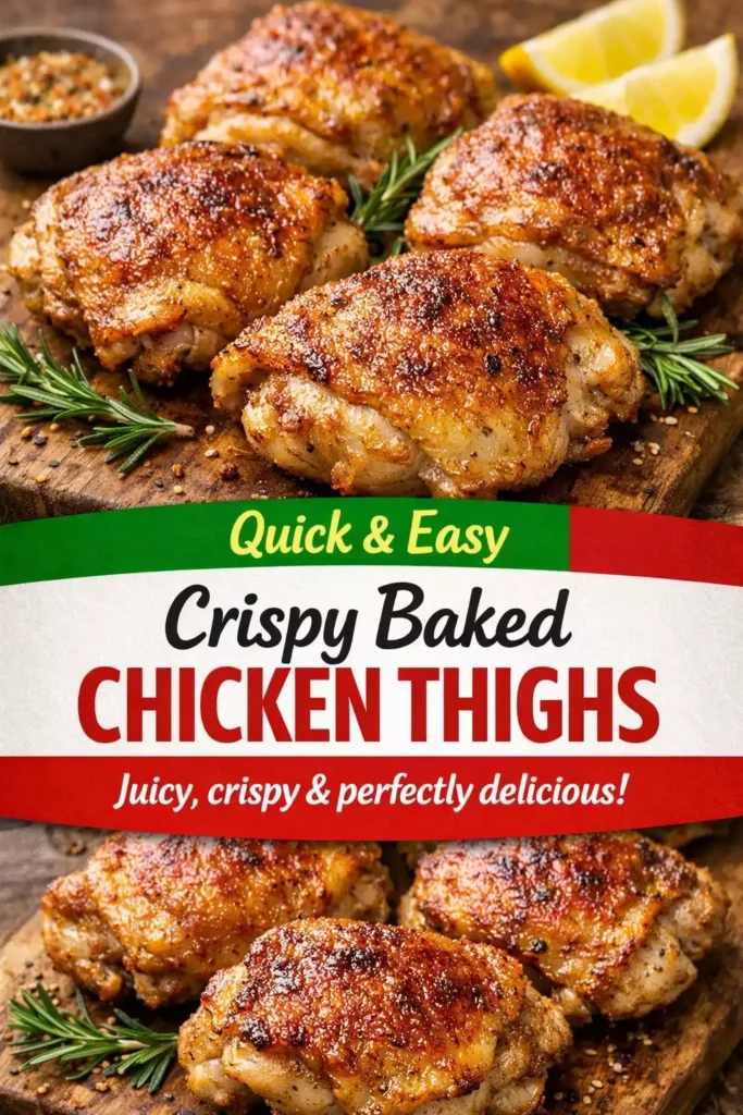 Crispy Baked Chicken Thighs — Juicy, Crispy, Perfect
