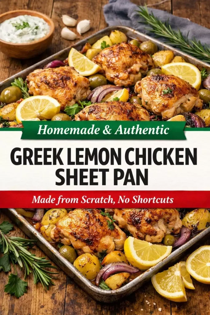 Greek Lemon Chicken Sheet Pan — From Scratch, No Shortcuts