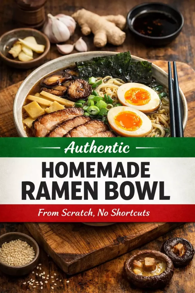 Homemade Ramen Bowl — From Scratch, No Shortcuts
