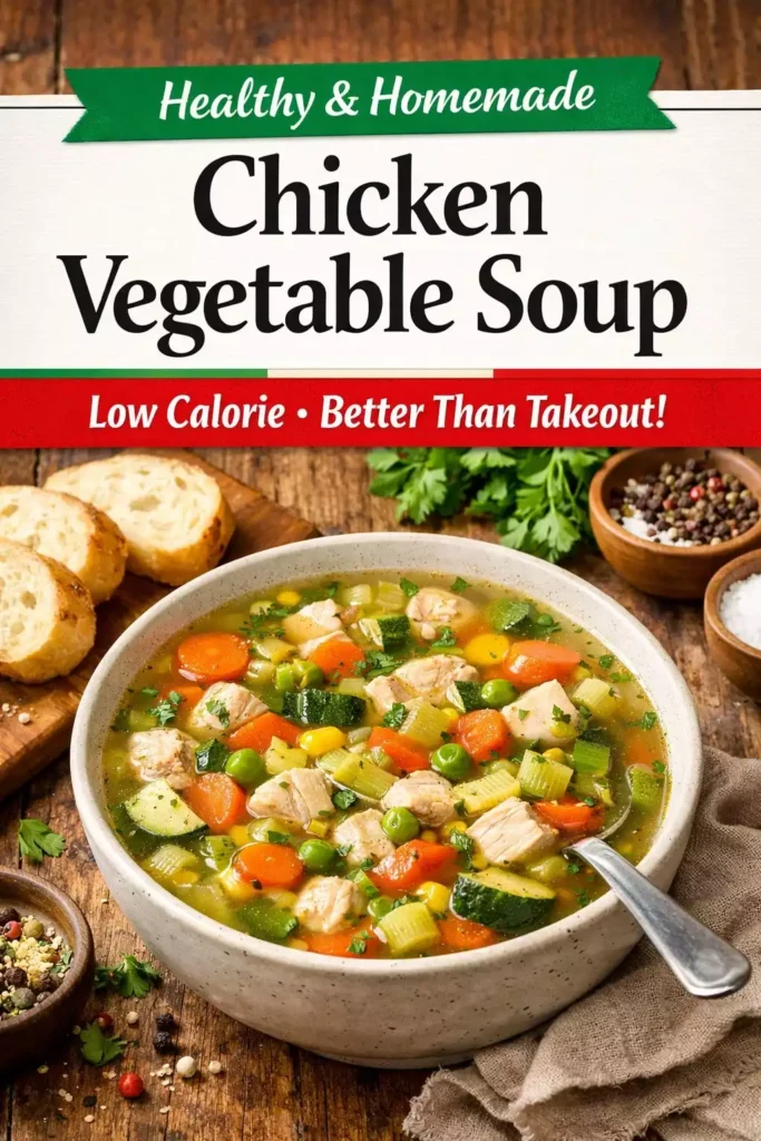 Chicken Vegetable Soup (Low Calorie) (Better Than Takeout)