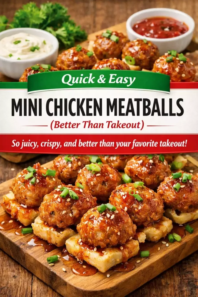 Mini Chicken Meatballs (Better Than Takeout)