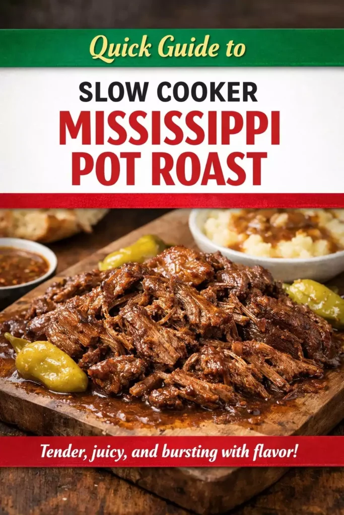 Slow Cooker Mississippi Pot Roast — Melt-in-Your-Mouth Good