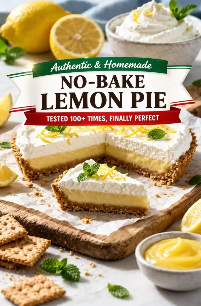 No-Bake Lemon Pie — Tested 100+ Times, Finally Perfect