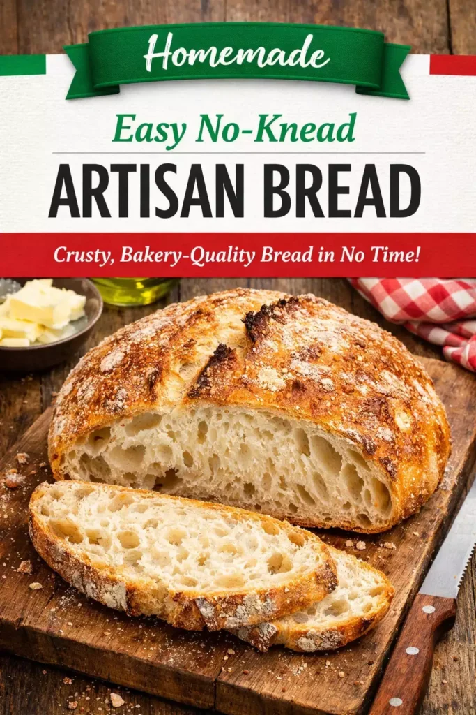 Easy No-Knead Artisan Bread (Ready in Minutes)