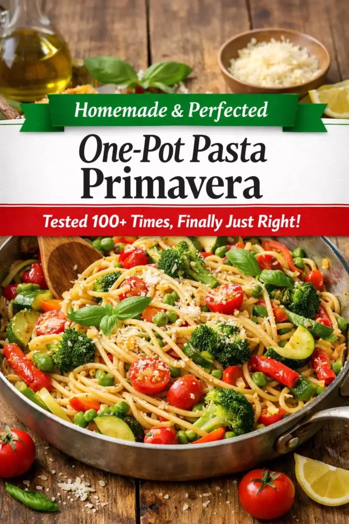 One-Pot Pasta Primavera — Tested 100+ Times, Finally Perfect