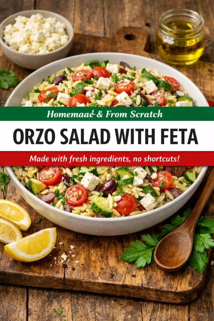 Orzo Salad with Feta — From Scratch, No Shortcuts