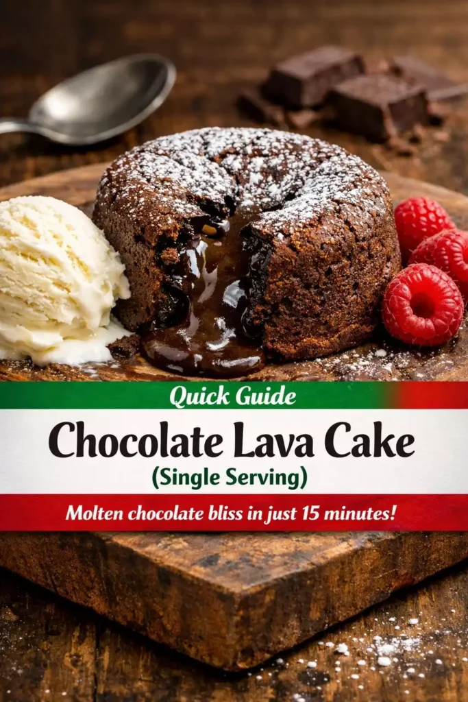 Chocolate Lava Cake (Single Serving) — Dangerously Addictive