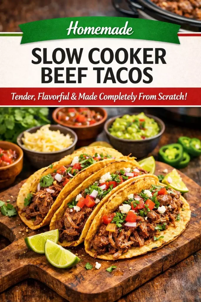 Slow Cooker Beef Tacos — From Scratch, No Shortcuts