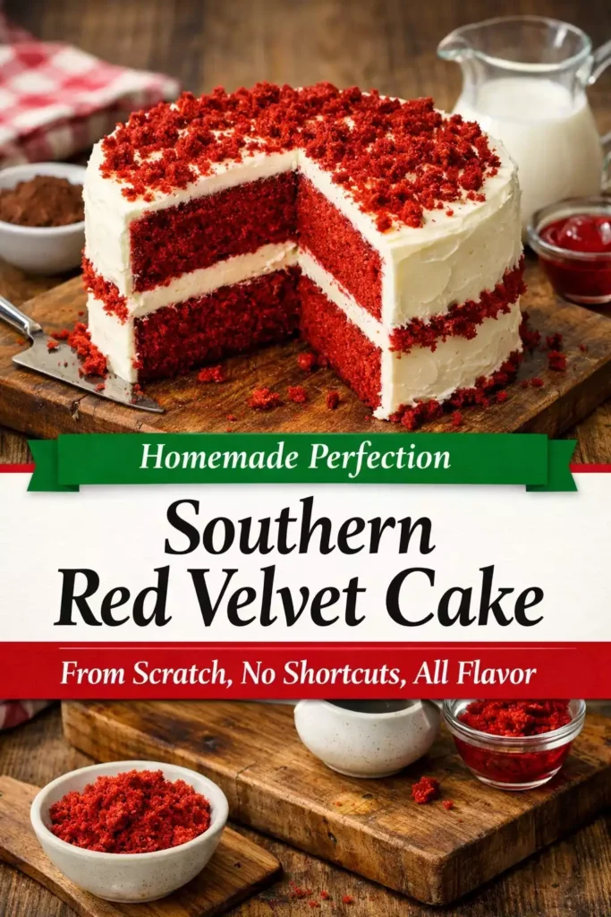 Southern Red Velvet Cake — From Scratch, No Shortcuts