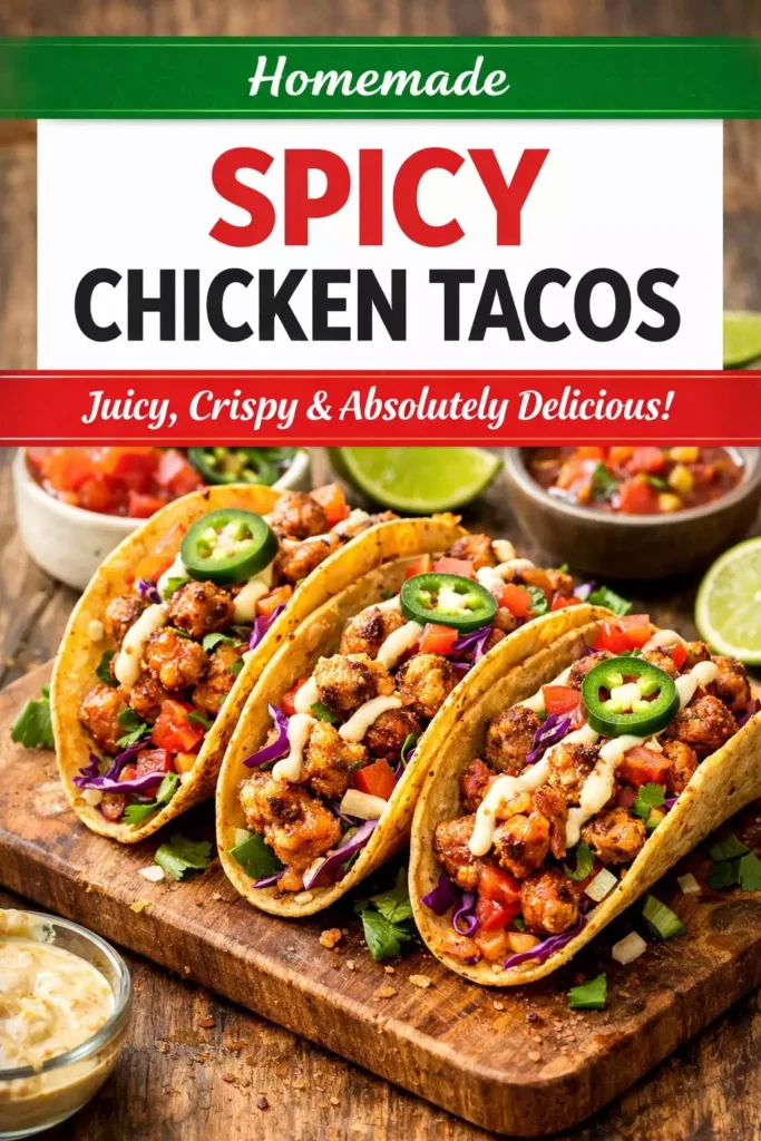 Spicy Chicken Tacos — Juicy, Crispy, Perfect