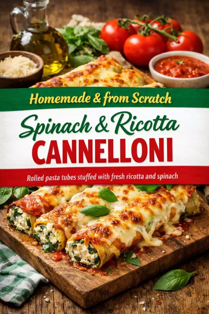 Spinach and Ricotta Cannelloni — From Scratch, No Shortcuts